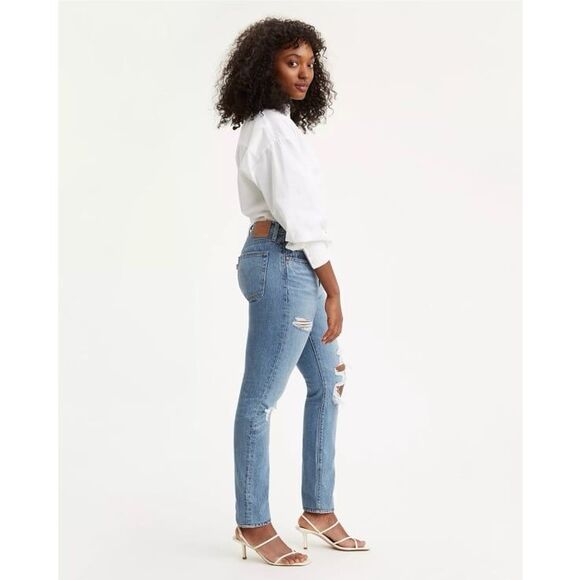 Levi’s 501 Skinny in Nice As Pie Medium Wash Size 25 - Picture 2 of 8